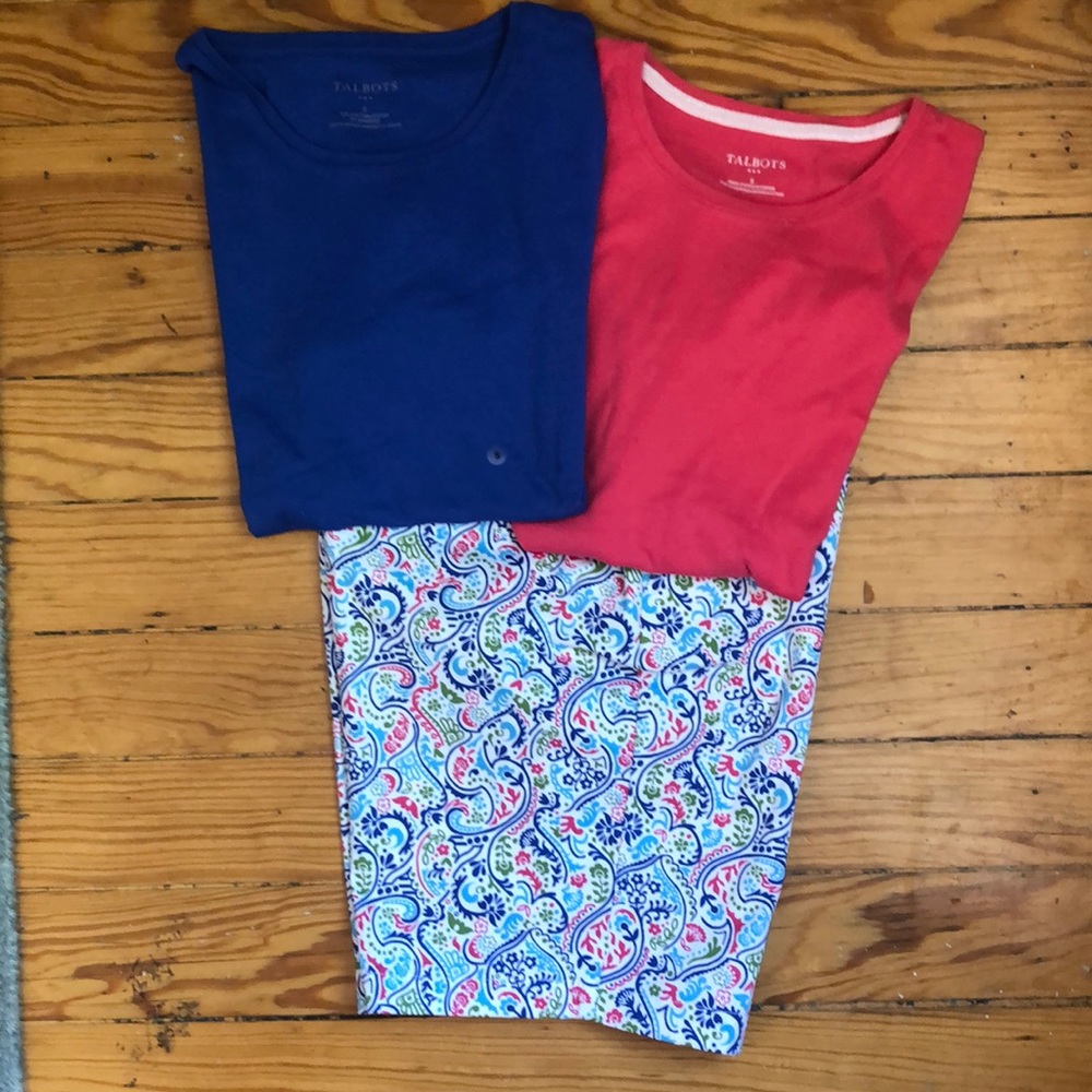 Talbots walking shorts with coordinating T-shirts